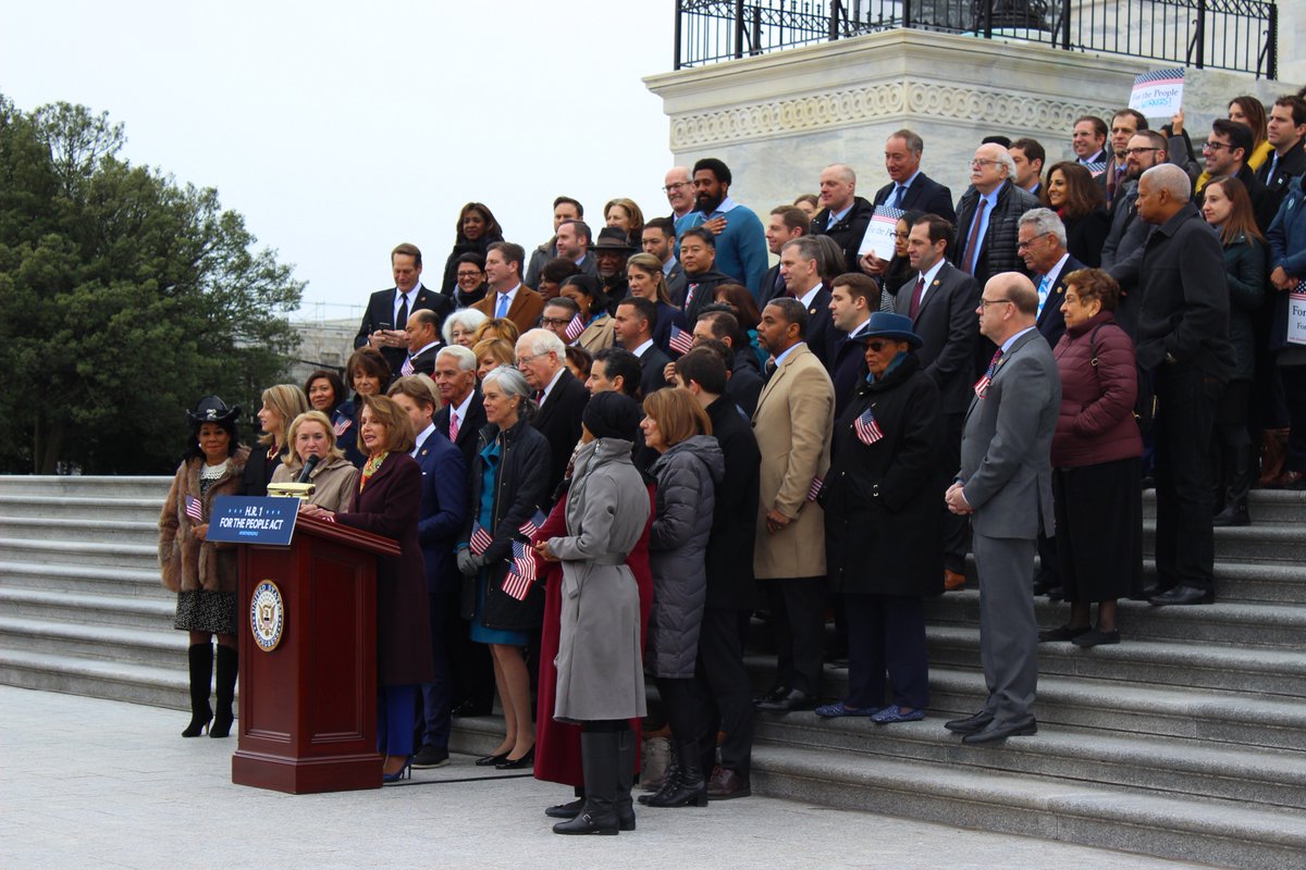 Members of Congress at a press conference on H.R. 1