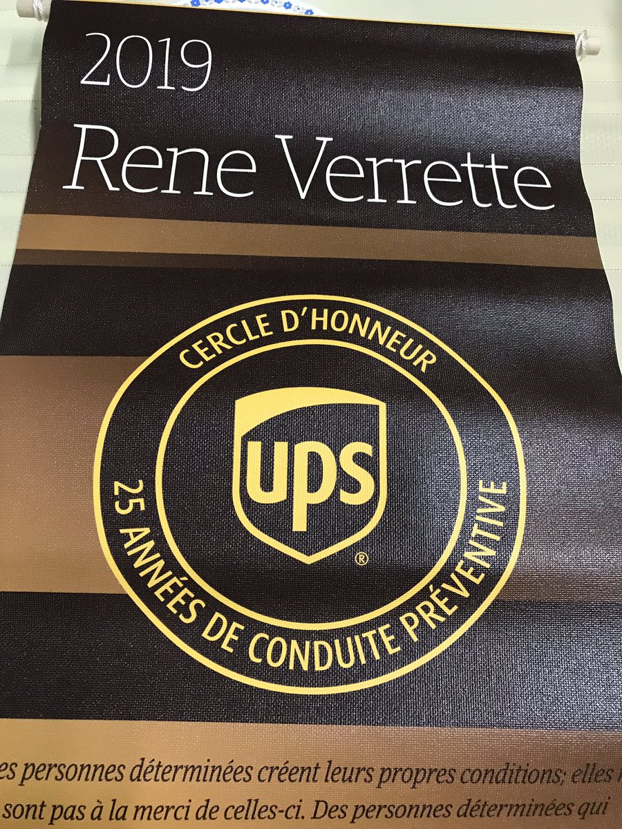 UPS_JCondon's tweet photo. Congratulations to Trois-Rivieres service provider René Verrette on his introduction to the elite Circle of Honour. He becomes Trois-Rivières first COH inductee! 

Thank you for your 25 years of safe driving!! Félicitations 👏 https://t.co/5PM832ykl6