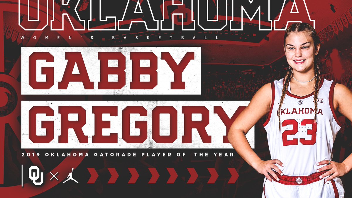 For the third year in a row, the Oklahoma Gatorade Player of the Year is a Sooner.

Congrats to #Prime19 signee @_gabbygregory for earning this award! ⭕️🙌🏀