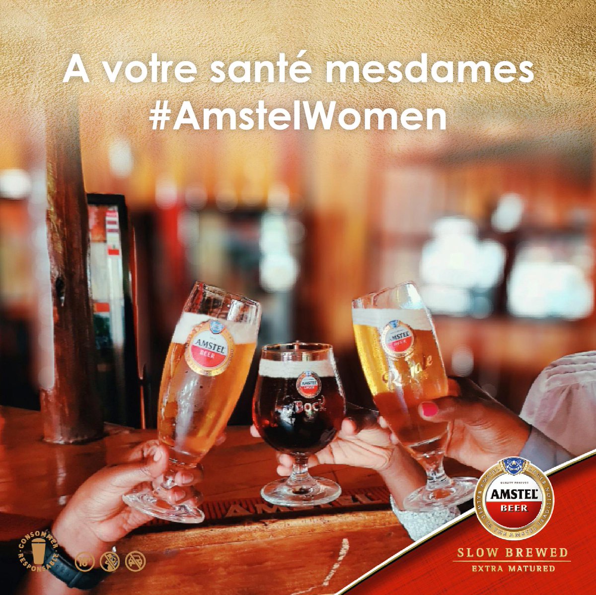Ce soir nous buvons à votre santé 🍻🍻 

#AmstelWomen
