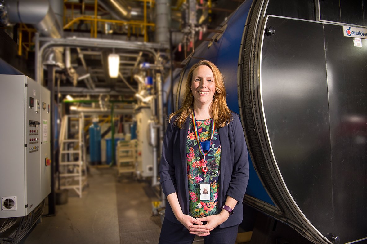 SustainableNUTH's tweet photo. One of many inspirational women doing great things here @NewcastleHosps, Energy Manager @EnergyCara is working hard to make a difference for the Trust and the environment. #BalanceforBetter #InternationalWomensDay #WomenInSTEM #IWD2019 https://t.co/pn1b2dPW64