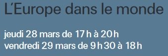 EUinSwitzerland's tweet photo. "L'Europe dans le monde" Colloque international le 28/29 mars à la Fondation Jean Monnet #FJME @unil. Avec i.a. l'ancien pres du @europarl🇪🇺 José Maria Gil-Robles & le Dir @EU_ISS Gustav Lindstrom. Save-the-date! Programme et registrations sur https://t.co/KQGstWXN8x https://t.co/mDSIKEshHg