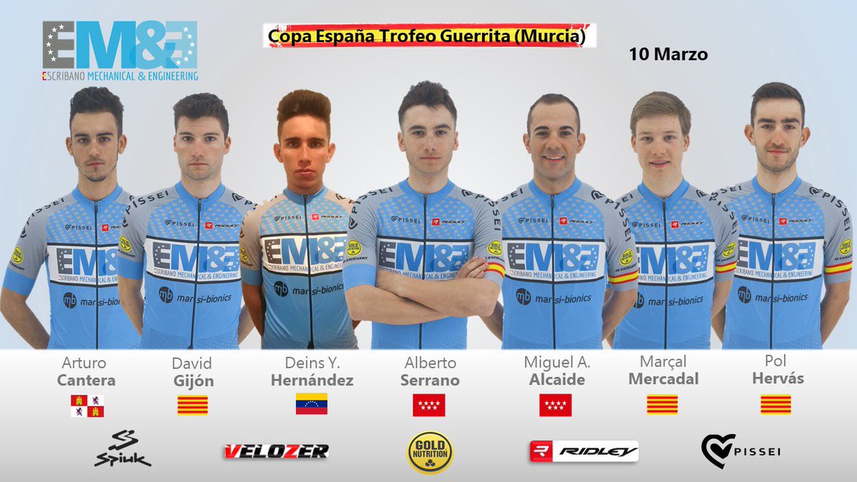 Próxima parada Alcantarilla (Murcia), Trofeo Guerrita , 2ª prueba puntuable para la Copa de España 
#ridleybikes 
#pissei 
#goldnutrition_escribano 
#velozer 
#spiuk 
#escribanoteam