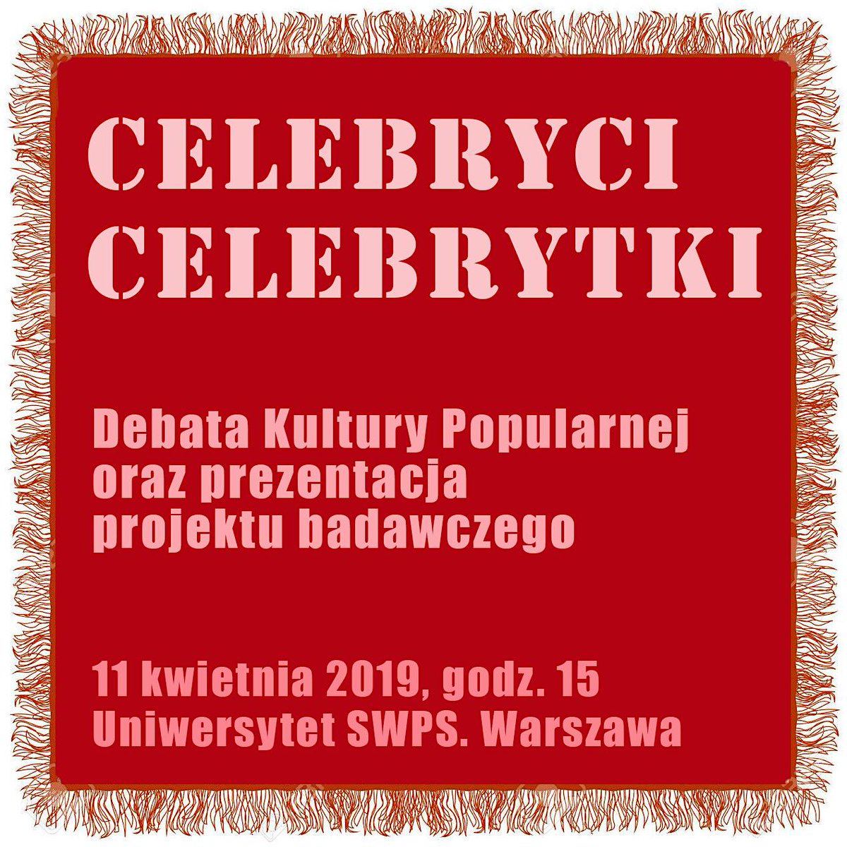 Będziemy debatować, przedstawimy też projekt „Celebryci w polskiej przestrzeni medialnej i społecznej. Badanie interdyscyplinarne”.
#celebryci #kulturoznawstwo #humanistyka #badania #SWPS #kulturapopularna #medioznawstwo #kulturamasowa #debata #dyskusja
swps.pl/uczelnia/aktua…