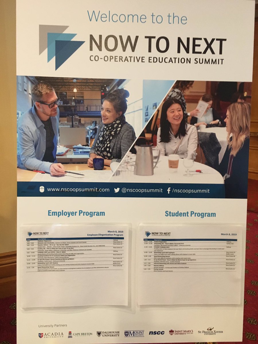 Spending the day in Halifax @nscoopsummit meeting lots of amazing employers and many motivated Co-op students. #coopinNS