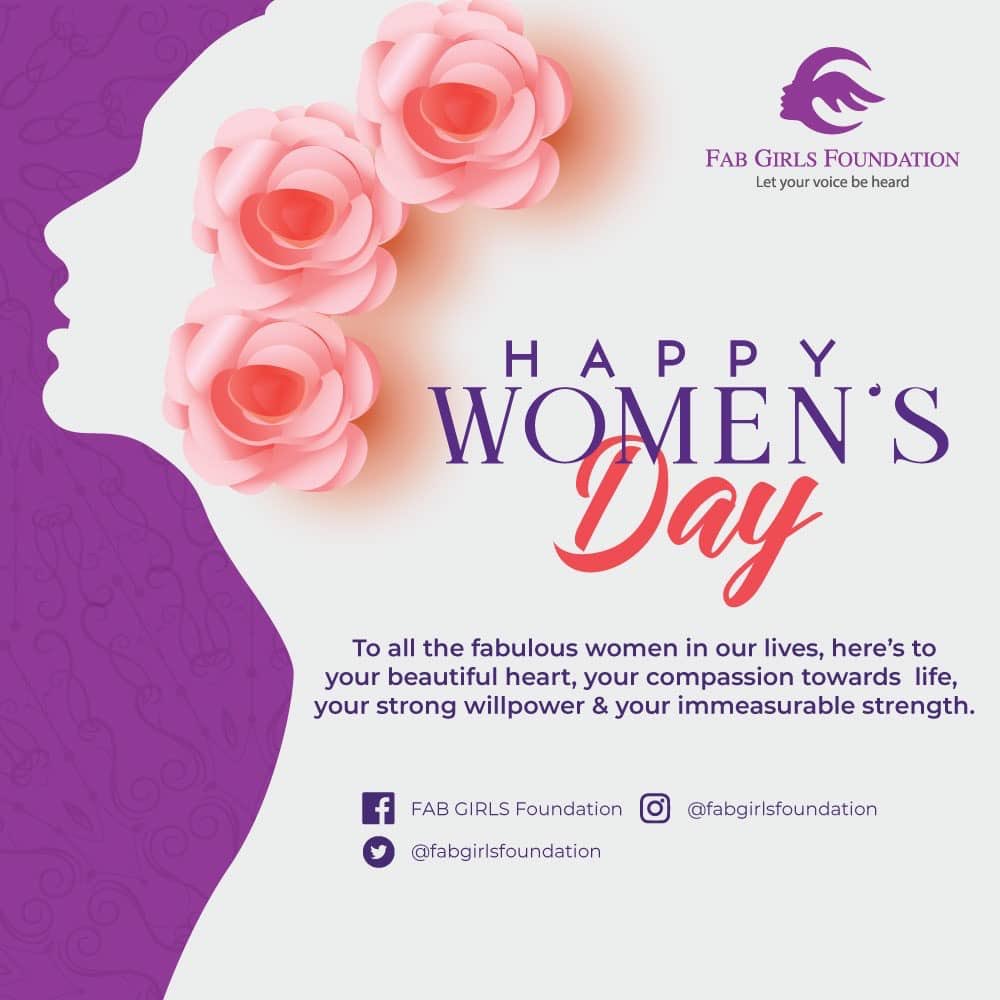 Fab Girls Foundation would like to wish you all a fabulous Women’s day. Keep being rays of hope, peace & Love. Bless up ❤️ #fabgirlsfoundation #GirlsFest19 #womensday