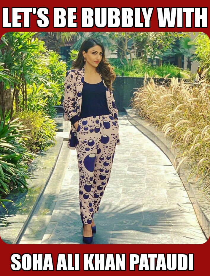 #Lovely #SohaAliKhanPataudi wore a beautiful #Bubbles printed outfit in an event #BTownEvents #Celebs #Bollywood