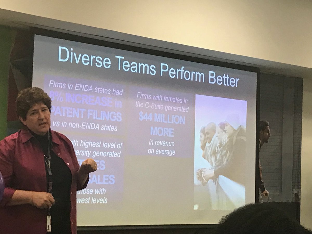 The data proves it, more diverse teams, organizations, even states perform better. ⁦<a href="/bcrair/">Ben Crair</a>⁩ #IWD2019 #WeAreLenovo