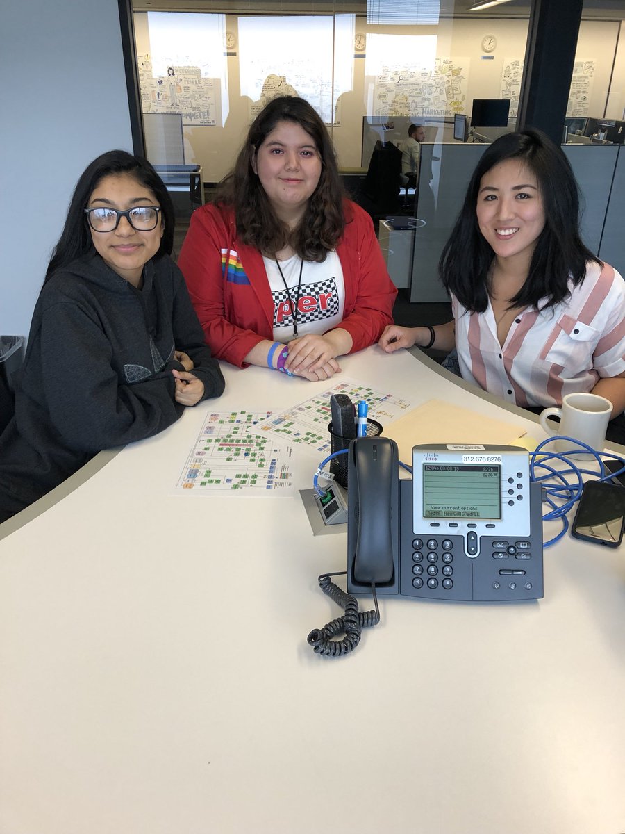 ITAbuzz's tweet photo. The @ShopperTrak team is talking about the barriers to women entering STEM careers and how these young ladies can rise above!  Getting great advice from a ShopperTrak computer engineer. #TechShadowDay https://t.co/1T6ANG7Ldc