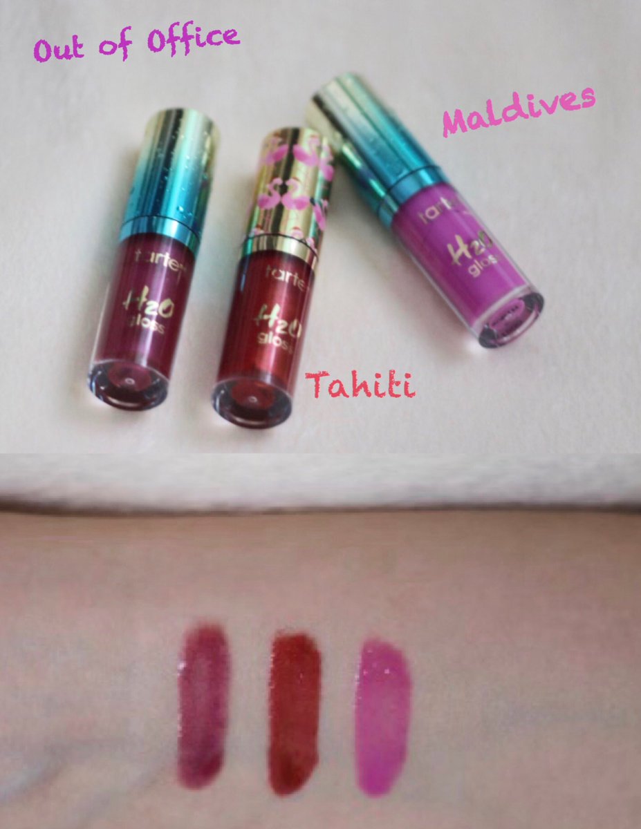 GlamDe's tweet photo. Tarte Lip Gloss ไซส์จิ๋ว
Out of Office: Plum Luster
Tahiti: Metallic Red
Maldives: Magenta 
🎈มีส่วนผสมที่อุดมไปด้วยสารบำรุงริมฝีปากลดริ้วรอยตกร่องริมฝีปาก และให้ความเปล่งประกาย เนื้อสีชัด 👍🏼 #gaedeglam #GAEdeGLAM #เก๋เดอแกลม #40เพิ่งคิดรีวิว #tartecosmetics #sephorathailand https://t.co/S1kX0ykQk4
