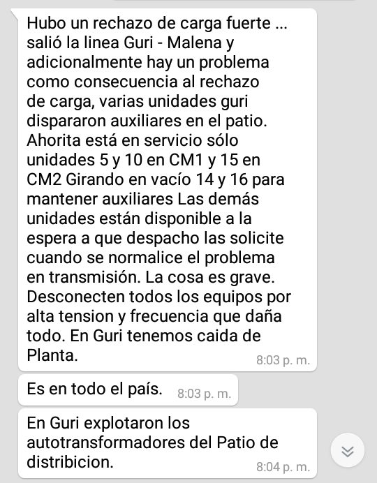 GregoriMemo's tweet photo. No es cuestion de sabotage ni ninguna falacia que dice el gobierno, esta es la verdad! ineficiencia. Energía Eléctrica #ApagonNacional #guri #VenezuelaAOscuras @jguaido https://t.co/2aepsZu34h