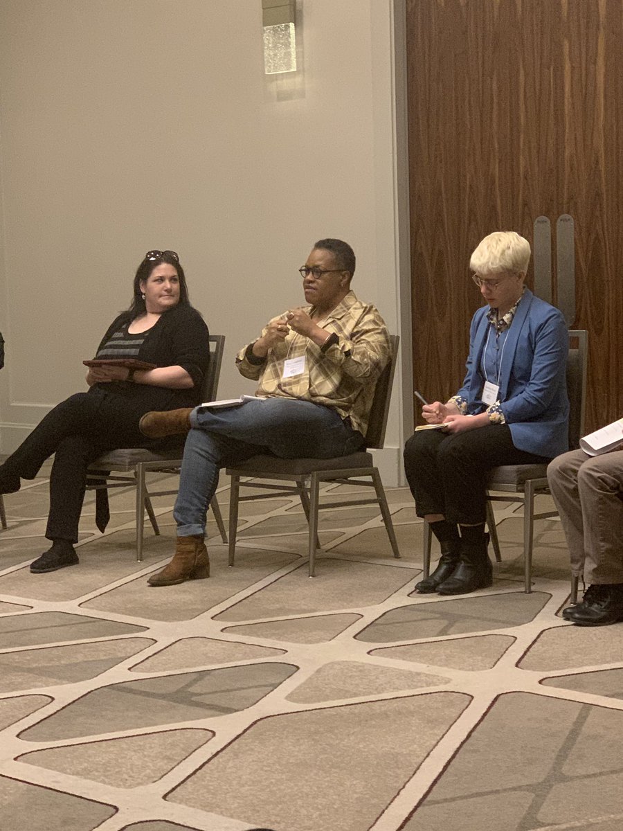 ThomasMRobson's tweet image. Playwright Lisa Langford (The Art of Longing, Rastus &amp;amp; Hattie) delivering her first response of the #matc19 playwriting symposium