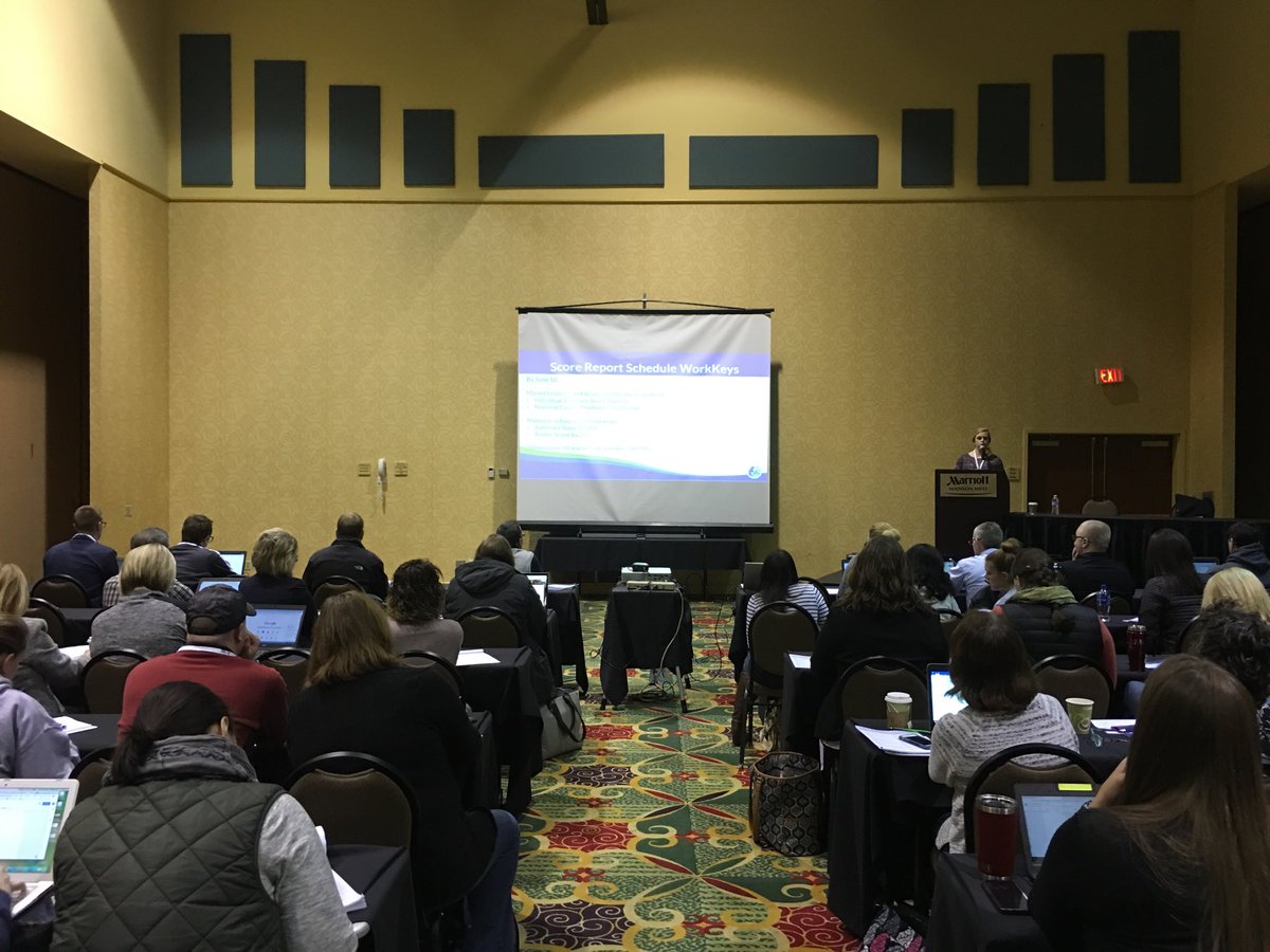timosborn10's tweet photo. High School Assessments in Wisconsin: Overview and Update from DPI @ACT #StateOrgs #WIACT with Jennifer Bell https://t.co/A5NY12VNk9