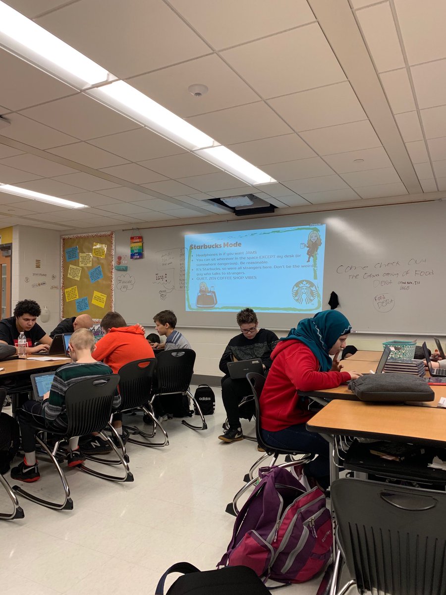 Writers Workshop in Room 27...Starbucks Mode! #quiet #zen #productive #conradyjaguars