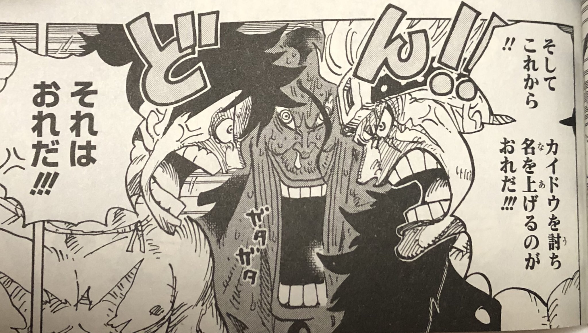 たく キッド好きだなぁ 他の最悪の世代は心折られて あるいは他の目的があって カイドウの傘下 に入ってるのにキッドは今だに折れず ルフィと同じようカイドウを倒すと傲慢になれてる 最悪の世代の中でも力に差は出てると思うけど キッドはルフィに