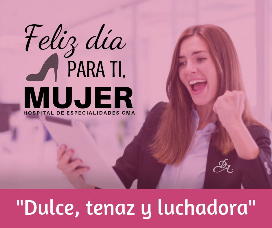 HospitalCMA's tweet photo. ¡Feliz Día Internacional de la MUJER! 😃
En especial a todas las mujeres que forman parte de esta GRAN FAMILIA que somos en #HospitalCMA 👩🏼⚕🏥💕
#DíaInternacionaldelaMujer #DíaDeLaMujer #FelizDíaDeLaMujer #8deMarzo #Puebla #México https://t.co/VVqX1yxLlZ
