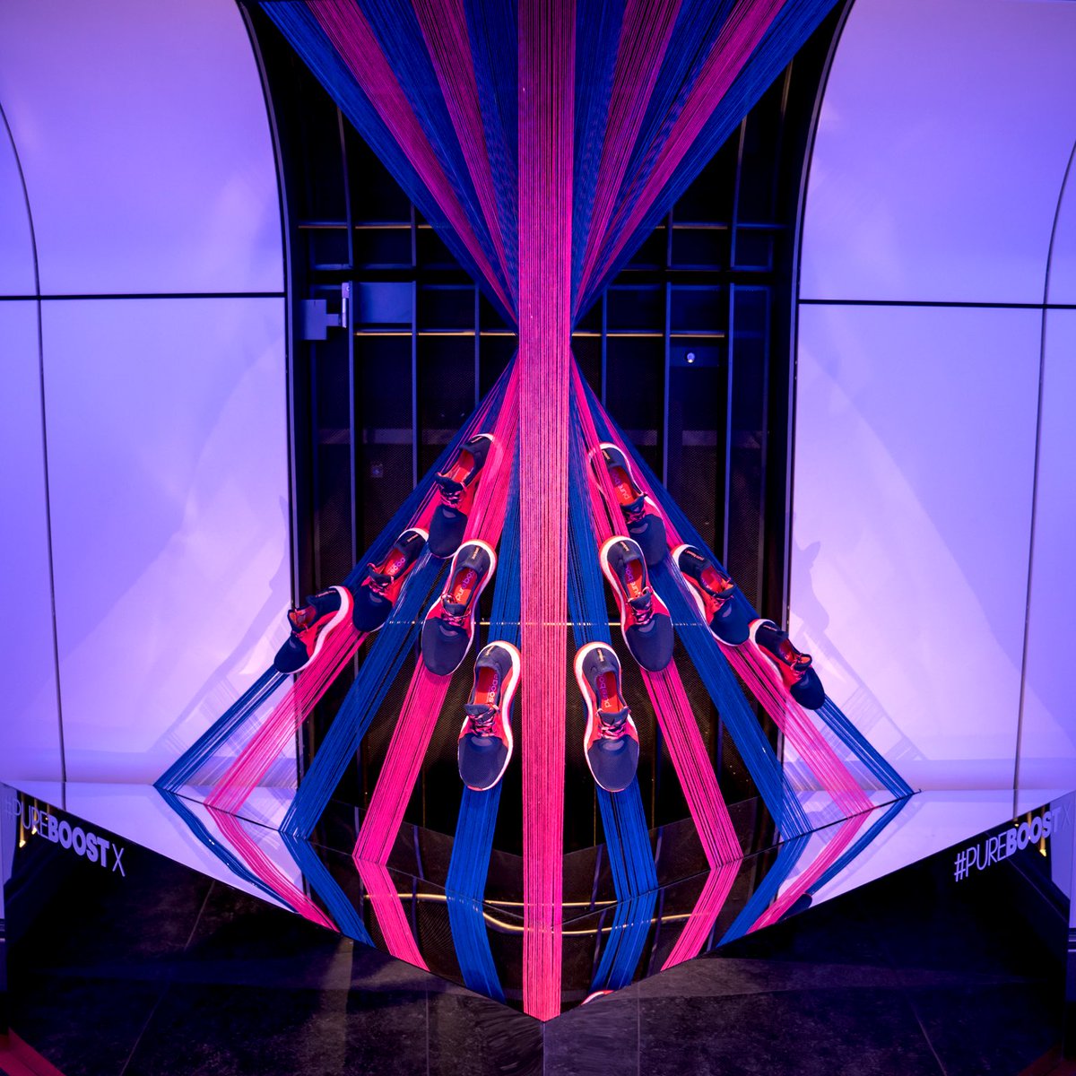 ProduceUK's tweet photo. On #IDW2019 we remember the #PureBoostX #trainer launch we created for @HopeandGloryPR , rather than being an adaptation of male shoes, these heavily researched trainers were designed with the female athlete in mind. Turning @kingscrossN1C Light Tunnel into a running track #FBF https://t.co/xSVozWntoc