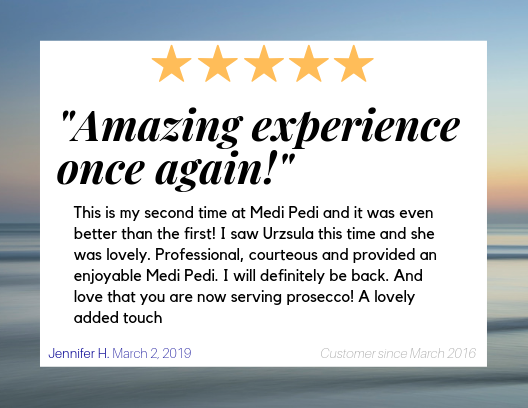 We love giving our clients happy feet! Read the latest 5-star review from one of our new clients! These reviews are from verified customers of our business through GenBook. Read through more of our stellar reviews and book your medical pedicure today!