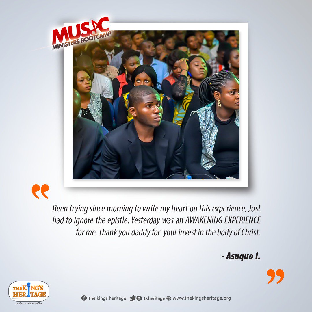 TKHERITAGE's tweet photo. Testimony from the Music ministers boot camp with @nathanielblow .
#TheKingsHeritage
#MakingYourLifeOutstanding
#Music https://t.co/RvsyUhBjAq