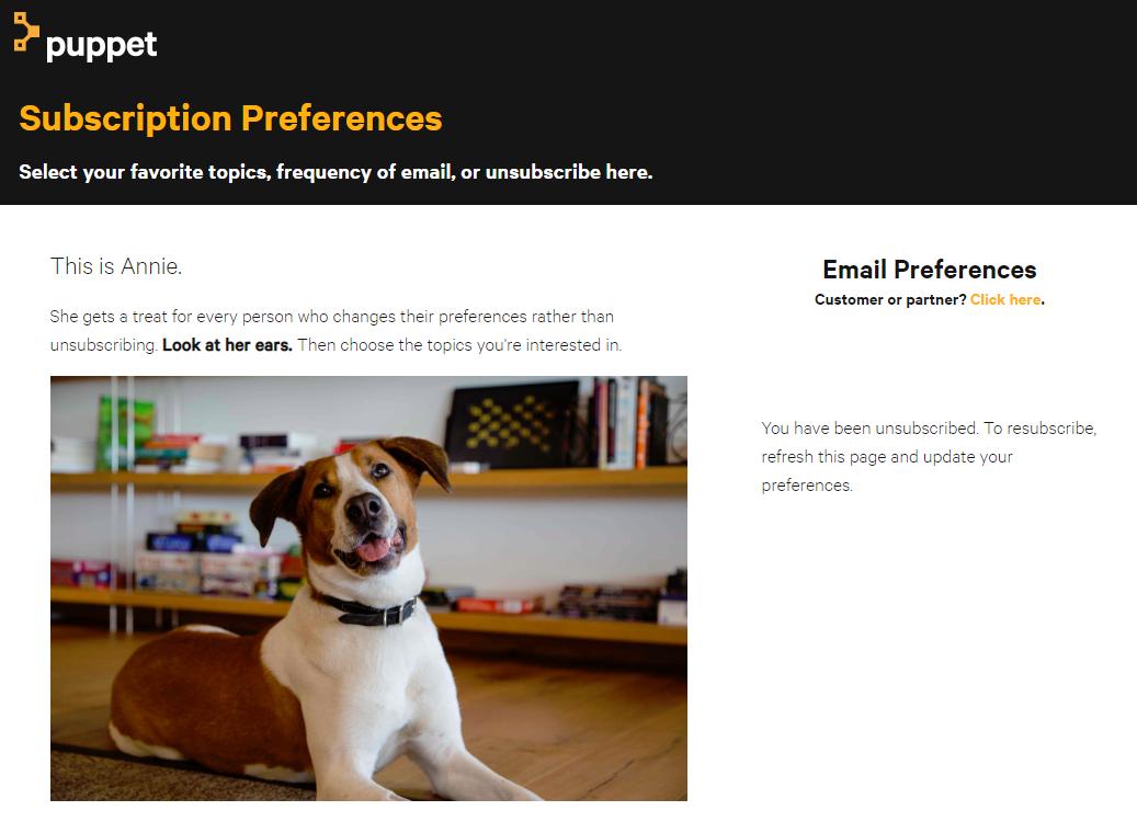 RogeriMPoster's tweet image. A clever ploy @puppetize to bait me into staying on your spam list, but alas, I prefer cats.  Poor Annie is  going to starve.