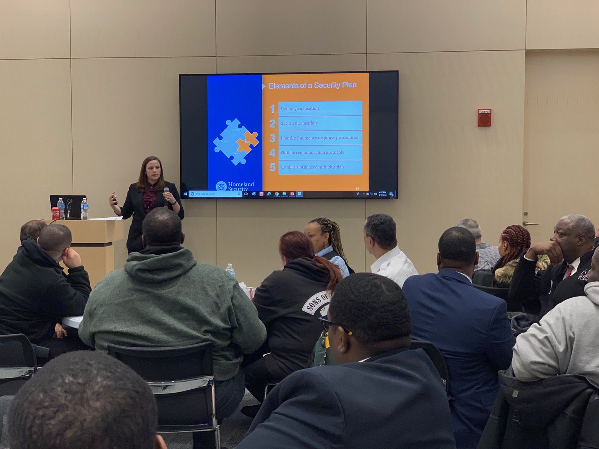 TitanGrp's tweet photo. Titan would like to thank Megan Drohan from the Department of Homeland Security for presenting to Titan supervisors yesterday about Hometown Security and Connect, Plan, Train, Report. For more information on this initiative, https://t.co/le1RwUNksV. #TitanSecurity https://t.co/s9NnPQbgra