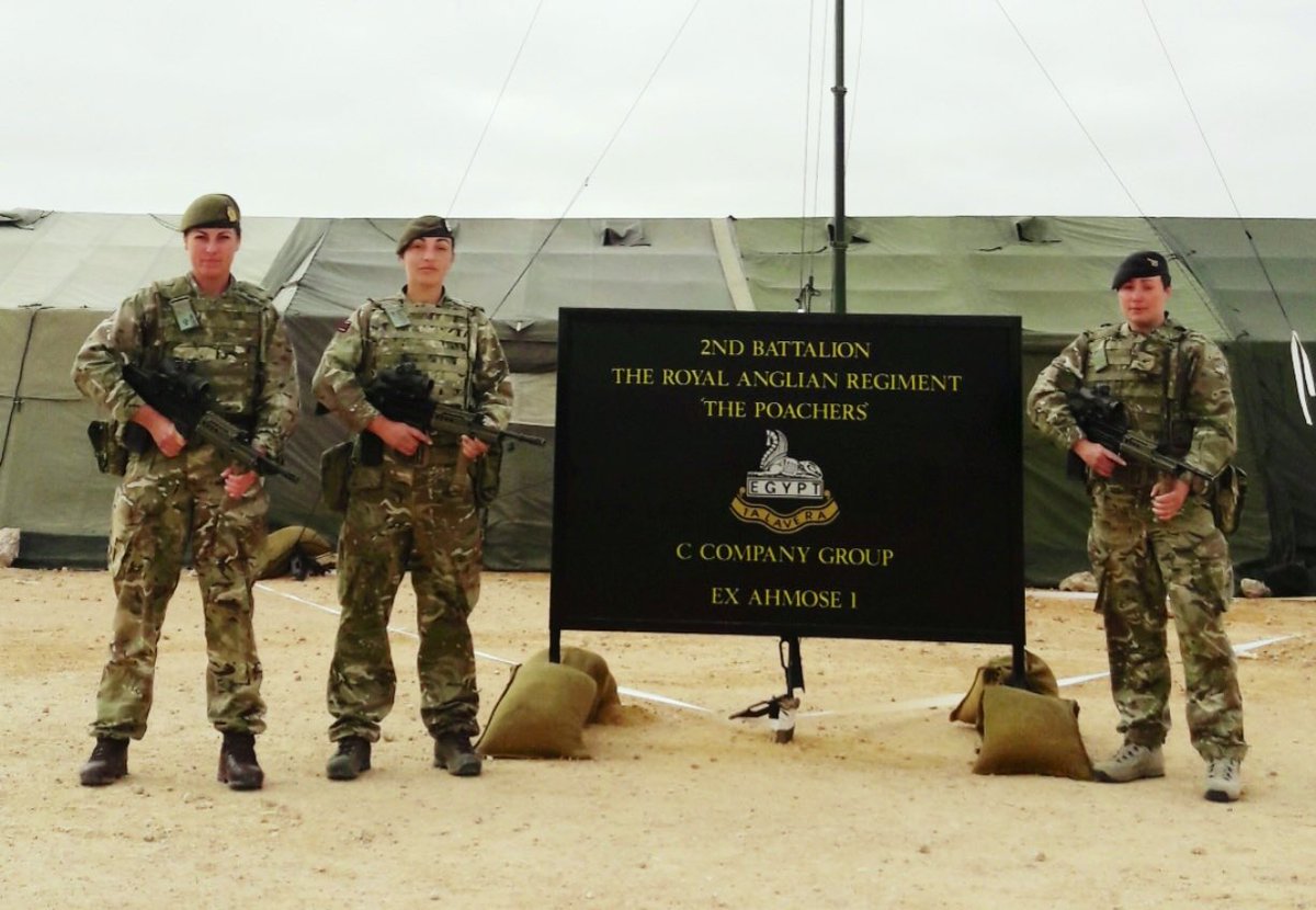Shout out on #InternationalWomenDay2019 to 55 AEC‘s 2IC (and fluent Arabic speaker) Capt Rachel Farnham (on the right). Currently in Egypt supporting @The_Poachers_  Ex AHMOSE. Rachel recently supported <a href="/BritishArmy/">British Army 🇬🇧</a> Ex #saifsareea in <a href="/UKinOman/">UK in Oman</a> as linguist &amp; lead cultural advisor