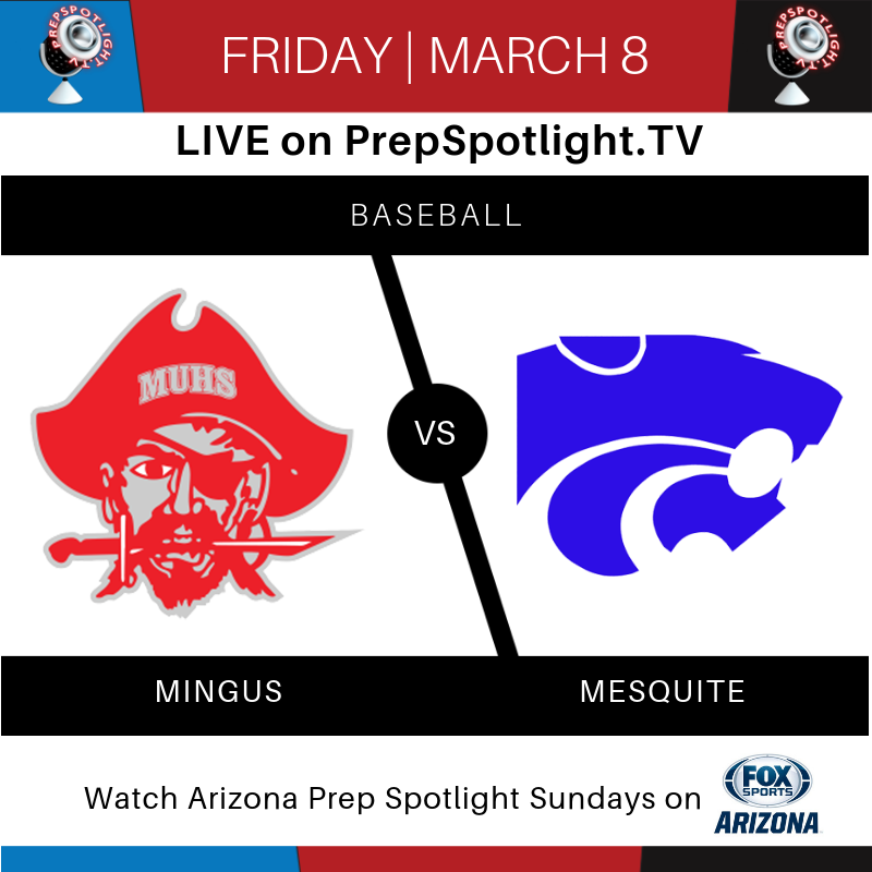 NSPNarizona's tweet photo. Baseball Coverage  
⚾️Mingus vs Mesquite 
⌚️3:45PM 
📱LIVE on https://t.co/pOipaj3DkG

Can't make it to the game? No worries, tune in for play-by-play coverage in HD for Free. https://t.co/X4kSh97ghi