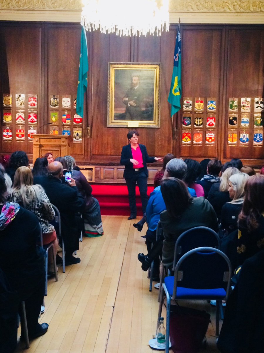 The wonderful Val Quinn talking about the importance of taking some time to simply take a breath and breath for #planetwoman and Focus Ireland #IWD2019 #balanceforbetter