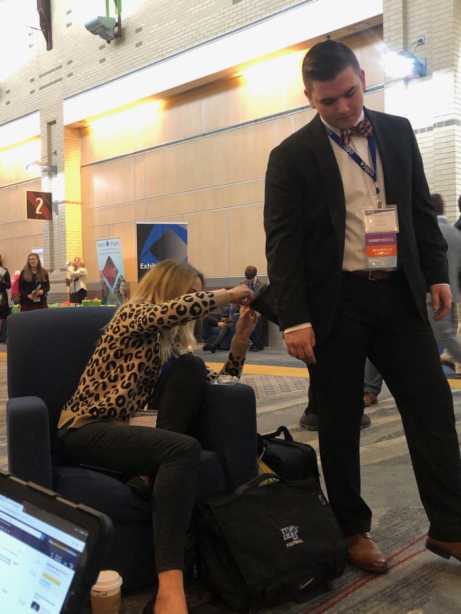 deca_cms's tweet photo. DECA adventures include Mrs. Murphy moonlighting as a seamstress. #readyforit #decatnscdc https://t.co/osl4E06R9K