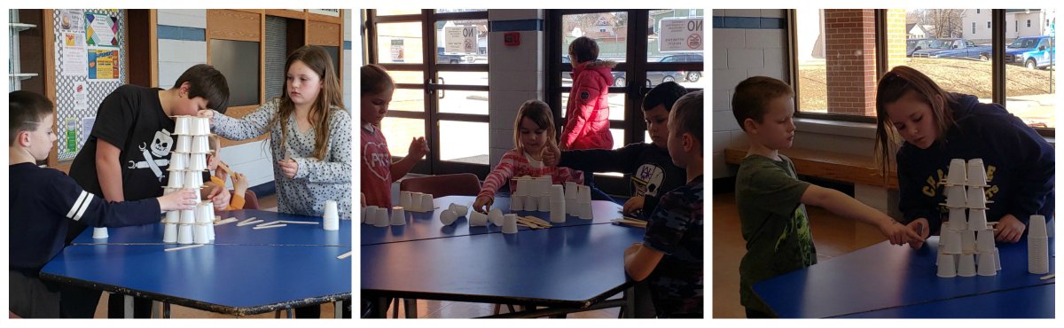 ChanuteRec's tweet image. After school crew practicing teamwork, strategy and engineering skills in a cup tower competition! 
#chanuterec #afterschoolcreww #cuptower