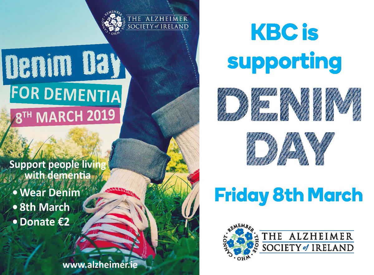 A fun day of double denim @AskKBCIreland today. Thanks to everyone for supporting #denimday4dementia and the @alzheimersocirl #charitypartner #taptodonate