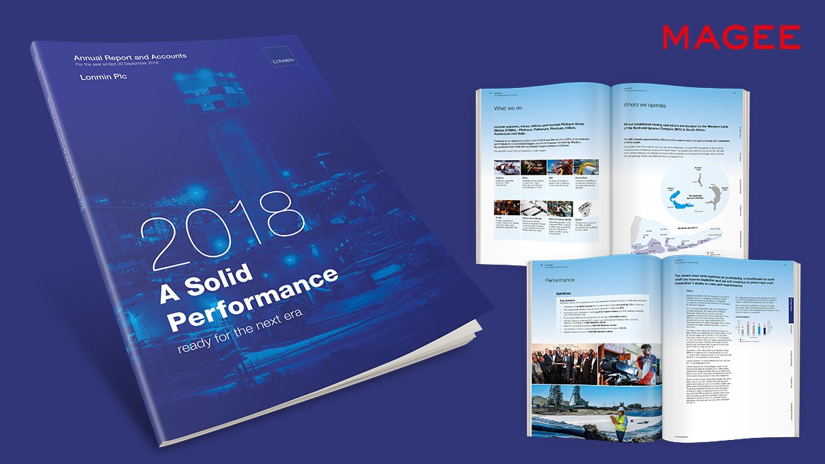 MageeStudio's tweet image. We are delighted to have produced the latest Lonmin Annual Report and Accounts. 

We have created a compelling report that brings to life how Lonmin has delivered a solid performance for the year and are well positioned for the next era.

@MageeStudio #annualreports #ftse250