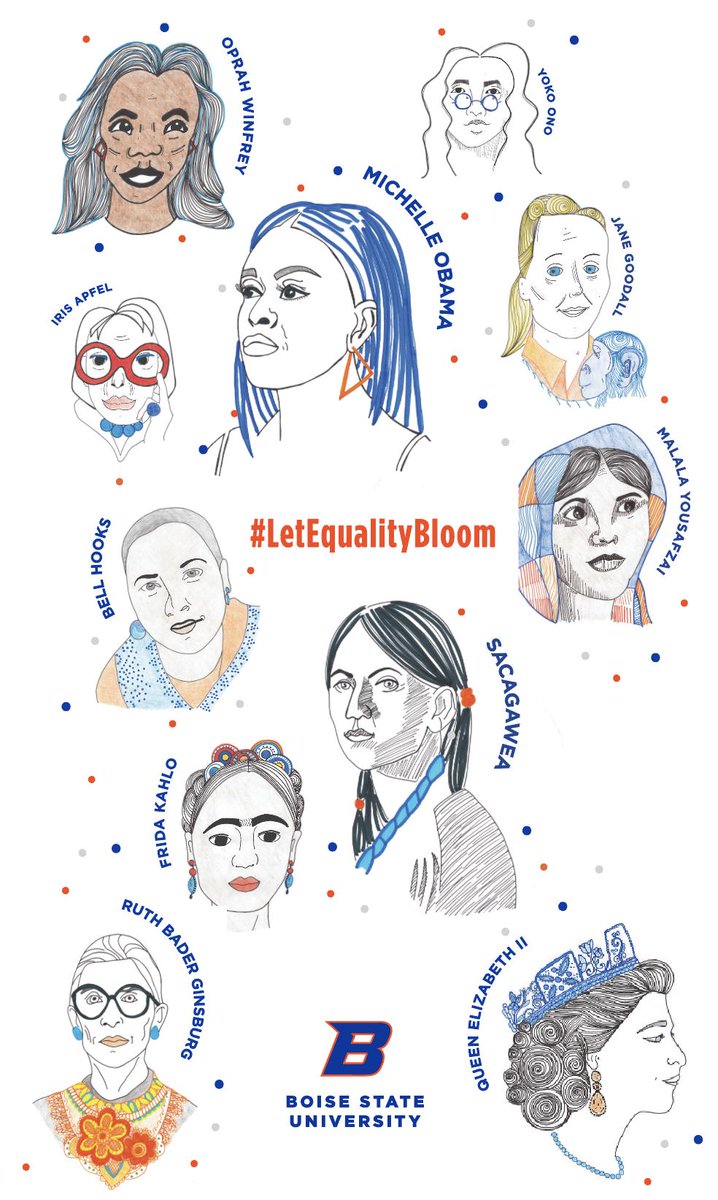 bsu_health's tweet photo. Happy #InternationalWomansDay! Use your power to empower. 🙌 For those who picked up pin this week–wear + share + tag us! #LetEqualityBloom #BroncoFit #Boisestate https://t.co/qFZOLCWDxz