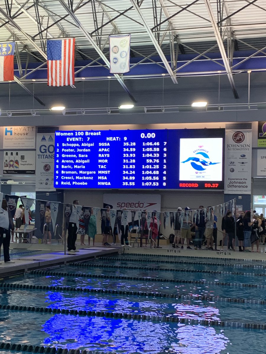 MORswimming's tweet photo. First-ever sub-1:00 100 breast in MOR history for Abby Arens! Abby clocked a 59.76 in the 100 breast to take the top seed at Senior Sectionals! That time also stands as a new 15-16 state record! #MORisBetter https://t.co/H26ILaU4tn