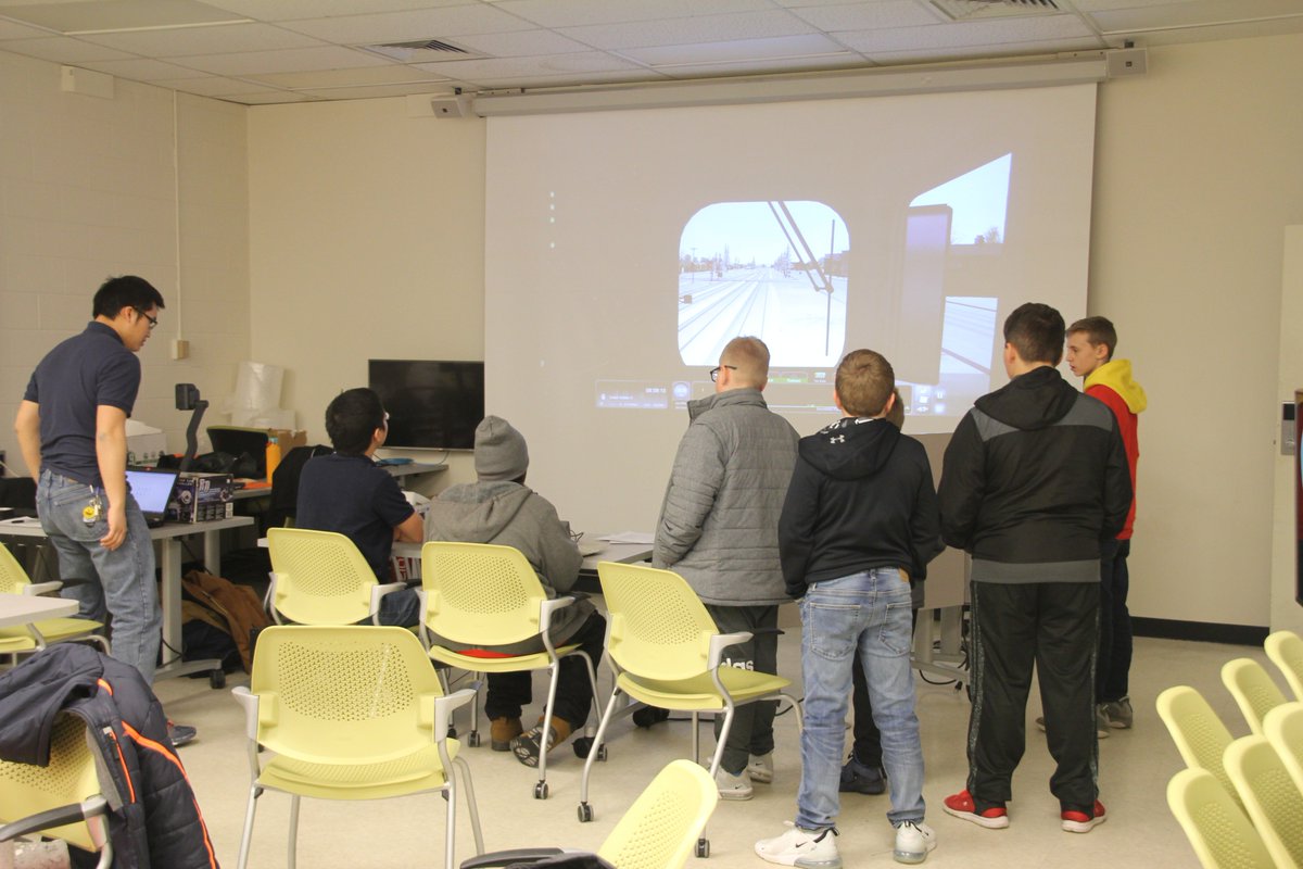 RailTECatIL's tweet photo. U of I AREMA Student Chapter, @CNRailway and #JRCentral have multiple rail exhibits at @IllinoisEOH. Stop by Newmark Lab's Crane Bay between 9am-4pm today & tomorrow to learn about #RailroadEngineering through various interactive activities! #FutureRailroaders #STEM #K12outreach https://t.co/LVNdNdVGFj