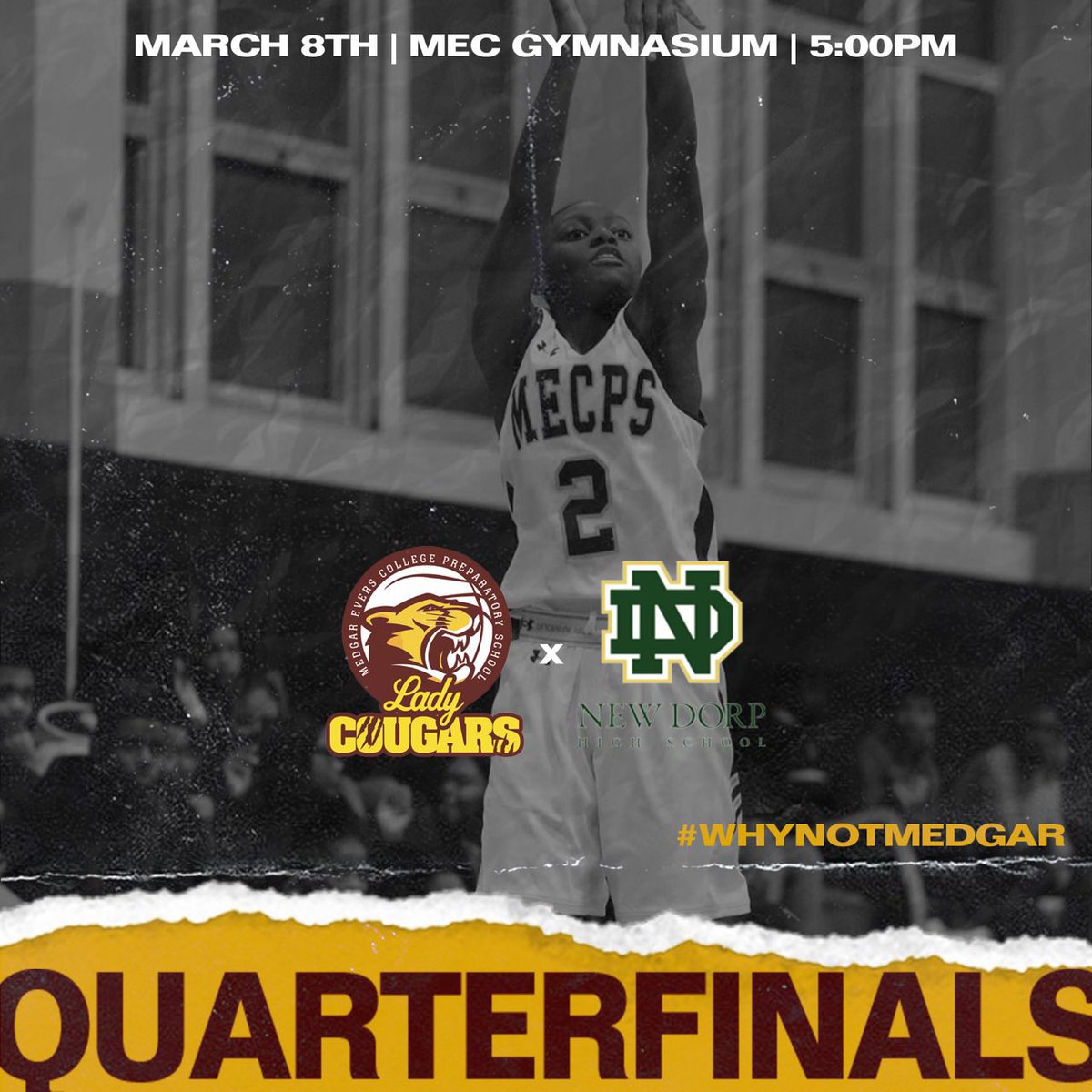 MECPS_WBB's tweet photo. 🚨GAMEDAY!🚨
🆚 NEW DORP
⌚️5:00PM
📍COUGAR CAVE
The MECPS Lady Cougars will host New Dorp HS inside the cougar cave.Tip-Off will be at 5:00pm
#whynotmedgar
#mecpsbasketball @nyghoops @news12varsity @nysswa @hsboxscoresnyc https://t.co/Y06d74DivL
