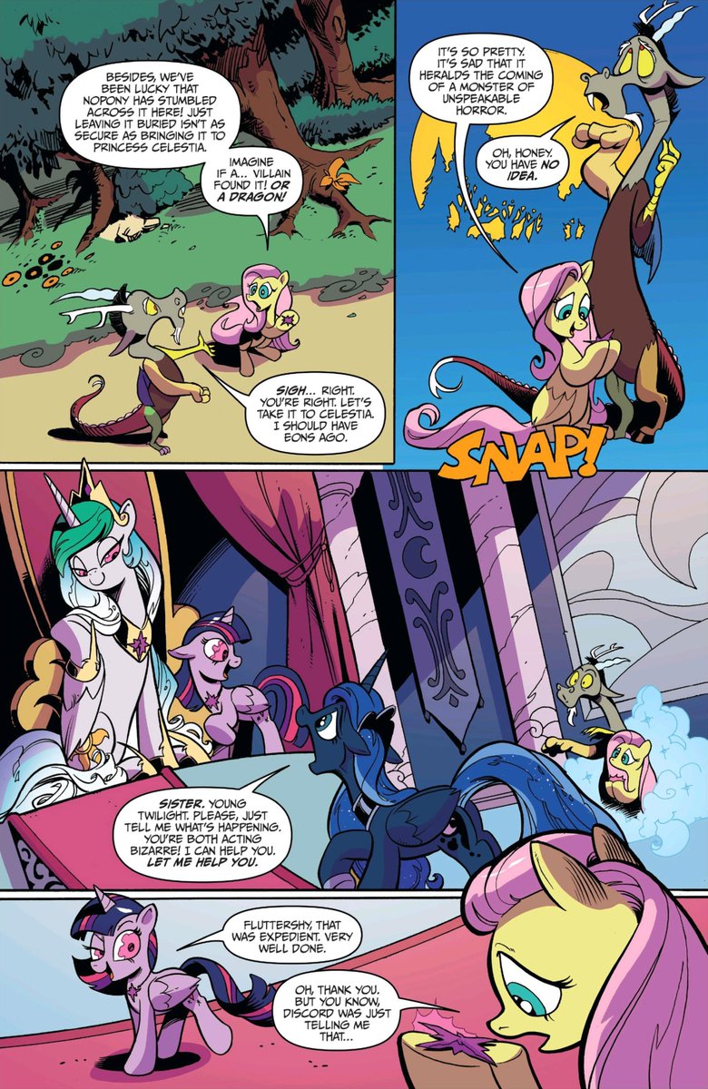Kanerudo66's tweet photo. 'Discord! It's so good to see you again!'
#MLPFiM #MLP #Flutteshy #Discord #PrincessCelestia #PrincessLuna #TwilightSparkle #Cosmos #Brony https://t.co/rAGlqtYtHV