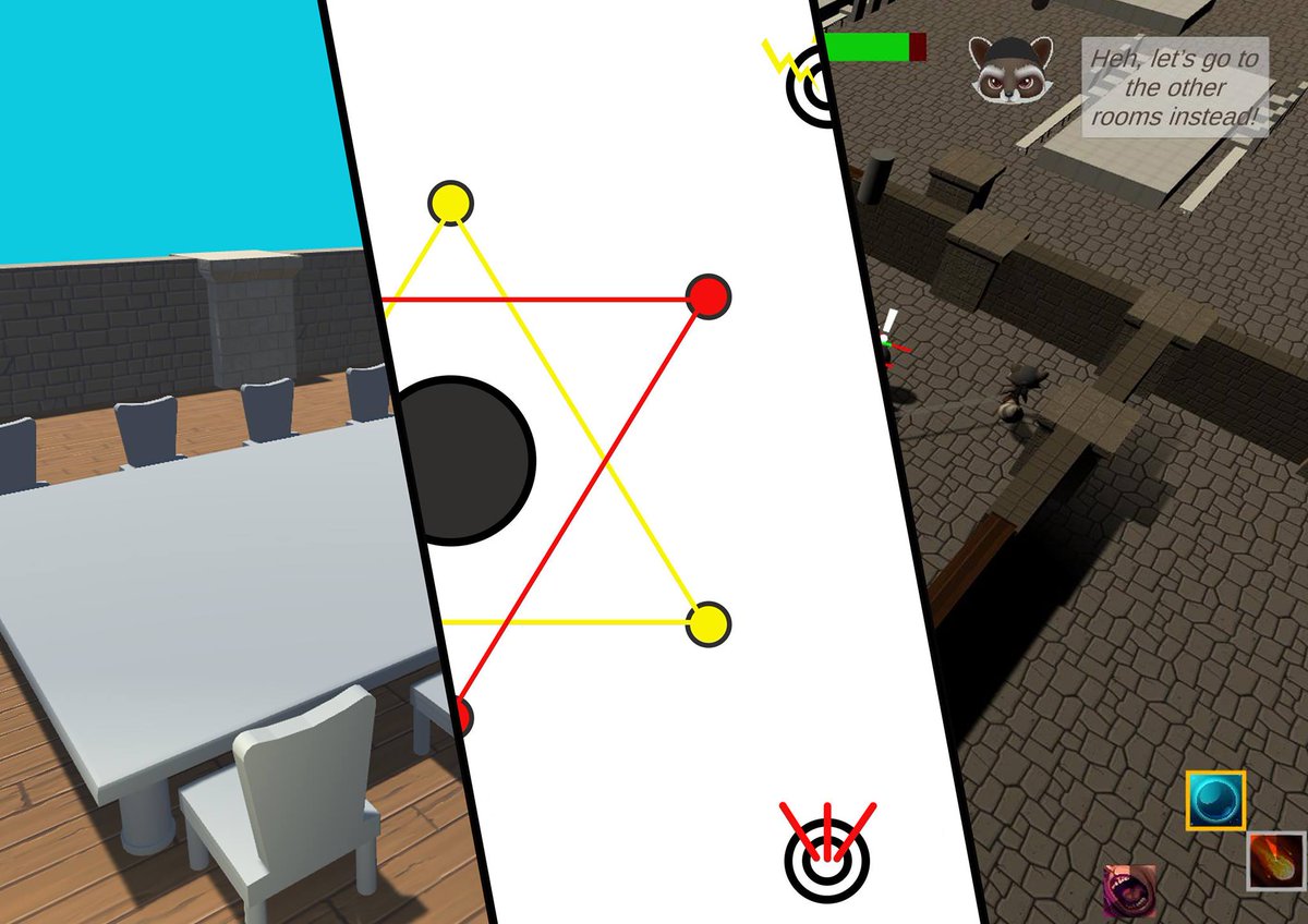FBoWTheGame's tweet photo. Weekly recap: Some environment objects modeled, idea for the Level Design of the boss fight area and first drafts for the UI and the dialog boxes in-game. 🦊🦝 #indiedev  #indiegames #gamedev #FBoW  #videogames  #GraphicDesign #models https://t.co/K97xNPOjDL