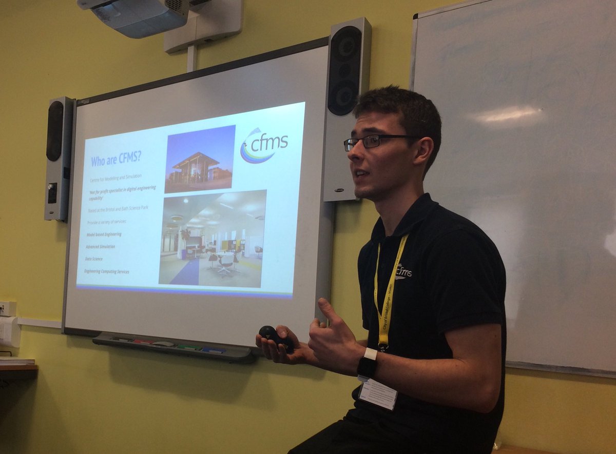 PollyBarnesEd's tweet image. #NCW2019 Friday @MF_MC #WorldofWork talk @CoBCollege Parkway from @CFMSuk Systems Engineer Rhys Gilbert and Intern Kieran Batty #ModelBasedEngineering #AdvancedSimulation #DataScience @GraphicScience