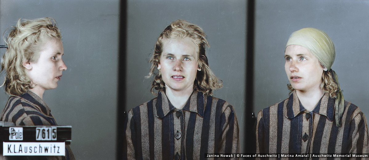 AuschwitzMuseum's tweet photo. #WomensHistoryMonth | Janina Nowak was a Polish woman deported to the German Nazi #Auschwitz camp on 12 June 1942 &amp; registered as number 7615. She was the first women who escaped from Auschwitz. Learn about her in @FacesAuschwitz project: https://t.co/WJsOOEujiH https://t.co/kOGvi9ffPT
