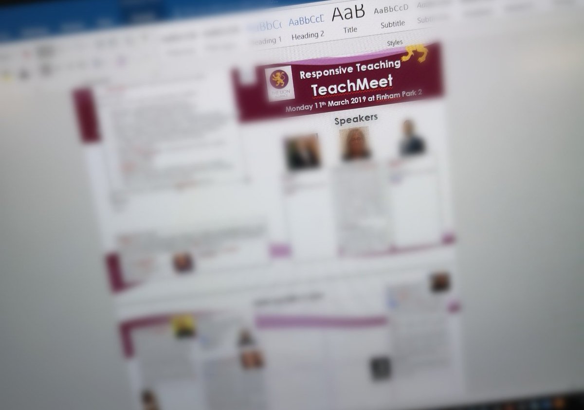 LizSaddler's tweet image. Really looking forward to our Teachmeet on Monday @FinhamPark2 (11.3.19 4.15-6.15pm). Just finishing the programme and we have a great list of presentations and table top talks #ResponsiveTeaching @lion_alliance
Still chance to book a free ticket: teachmeetfp2.eventbrite.co.uk