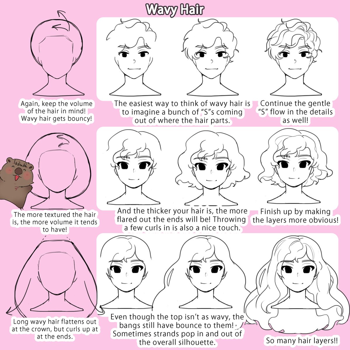 Featured image of post How To Draw Long Curly Anime Hair How to draw bangs fringe and curls for your female anime characters in a real time drawing tutorial