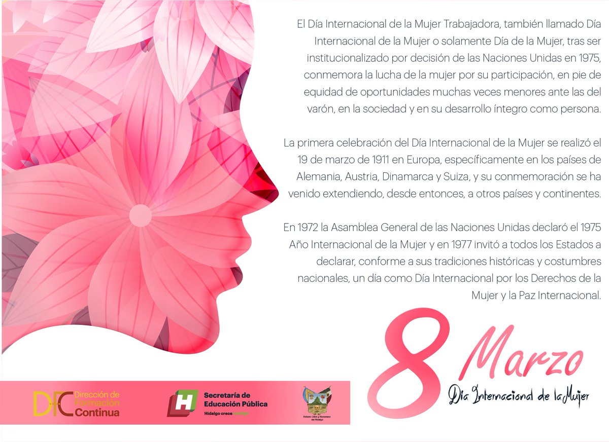 Día Internacional de la Mujer. #DiaInternacionalDeLaMujer #mujer #trabajo #igualdad #equidad #libertad #reconocimiento #respeto
