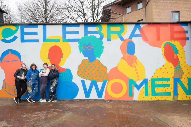 BEOPENFUTURE's tweet photo. Happy International Women's Day!
Cobalt, a collective of female street artists from Scotland, has left its mark at SWG3 — Glasgow centre of legal graffiti. The mural depicts the silhouettes of five women from different cultures. 
https://t.co/UWDqeiL5dX https://t.co/MzwGOrg0Q6