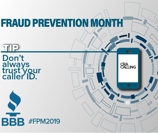 BBBAtlantic's tweet photo. Scammers can now “spoof’ their calls, making it seem like it is coming from a legitimate source. Always ask questions and be vigilant when receiving an unsolicited call #FPM2019 #scamtip #bbb https://t.co/md0nNIT71q