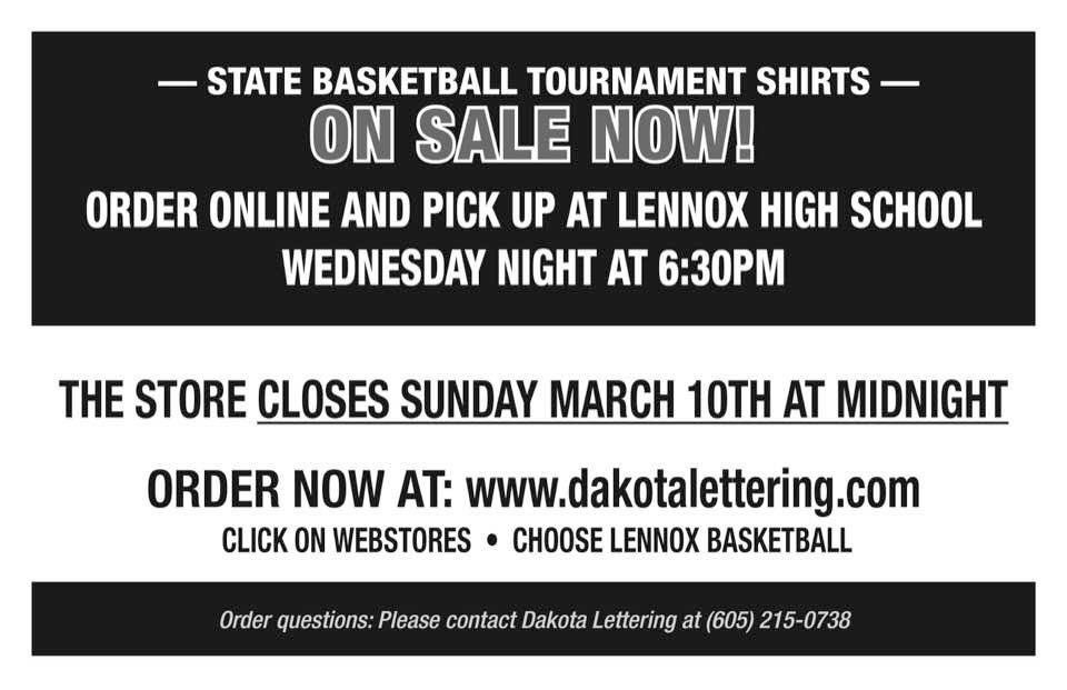Don’t forget to order a State Tourney T-Shirt!!
