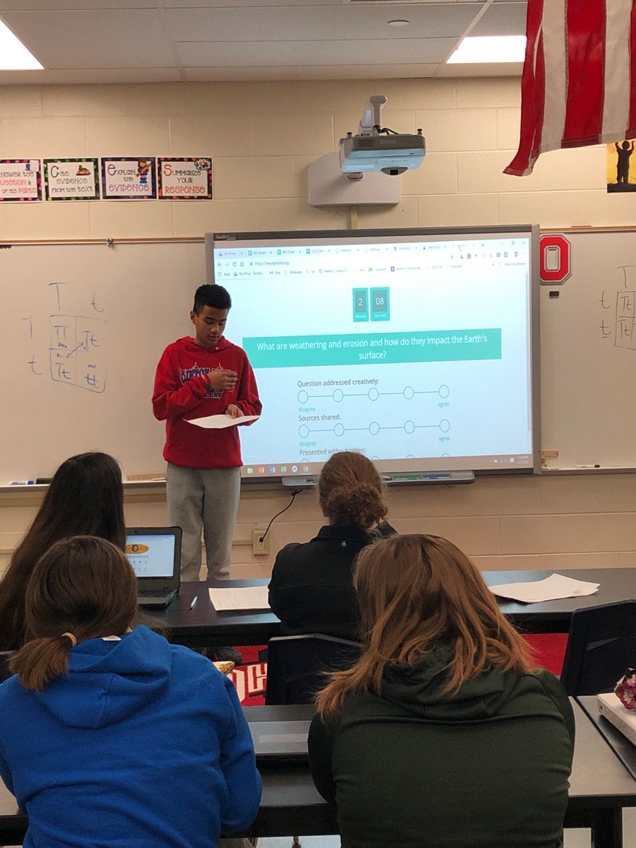 StartSOLE's tweet photo. What are weathering and erosion and how do they impact the Earth's surface?

Great presentations from Clinton Massie Middle School, way to go @cmscibrady!

Awesome to see great #SOLE work from @SouthernOhioESC @cmfalcons_news https://t.co/KsFOCyFdBi