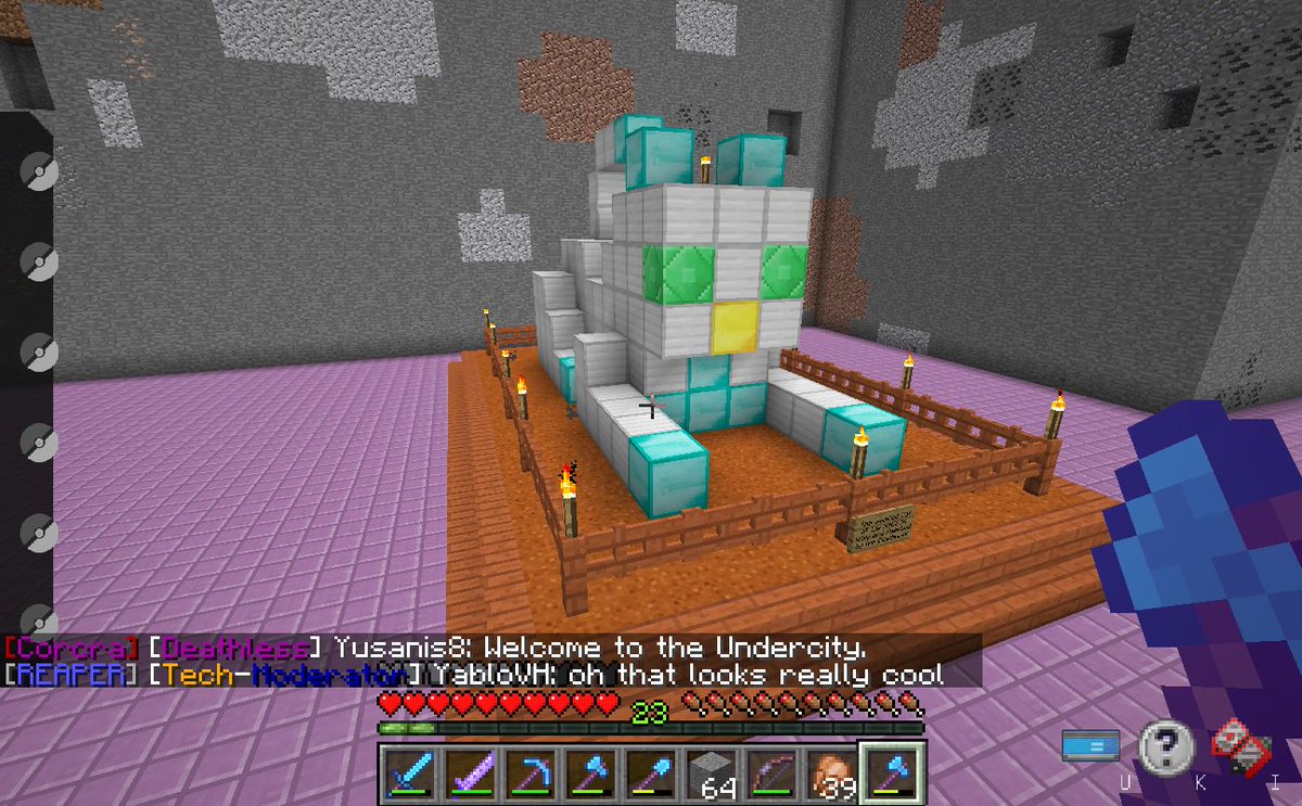 mo_creatures's tweet photo. What are players up to? 
https://t.co/r96I80N0iu 
https://t.co/VZW4eIZOad 
#mocreatures #minecraft 
The undercity at Raxus Prime being built by Yusanis8 includes a villager shop, multistory completely blacked out hunting room for all our aggressive mobs, and hires for jobs. https://t.co/DjObmla856