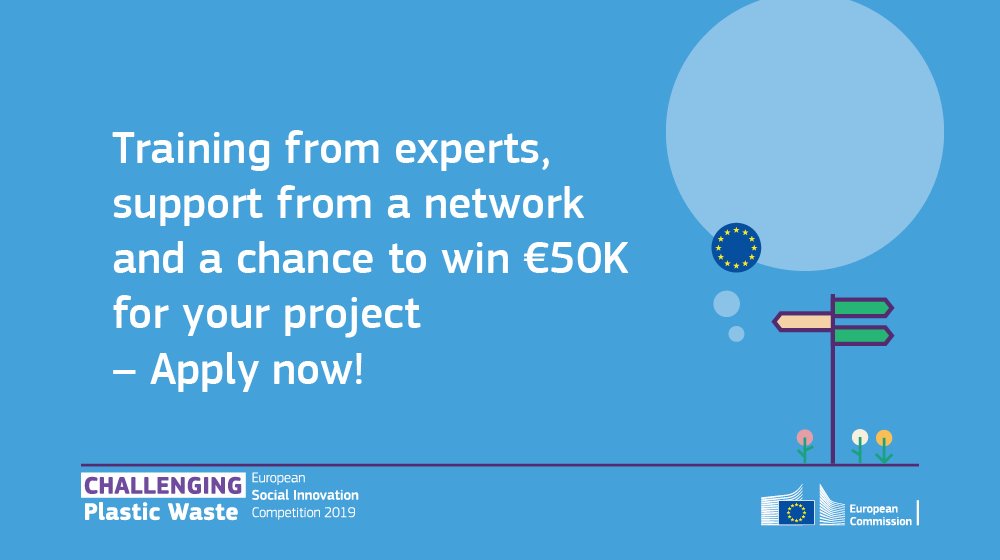 Challenge_Works's tweet image. The #diogochallenge fosters innovative &amp;amp; creative ideas and helps turn them into real solutions.
✅ Receive training
✅ Join a network
✅ A chance at winning a €50K award
Submit your #socinn idea to challenge plastic waste now! eusic.challenges.org
#socin #socent @EU_Growth