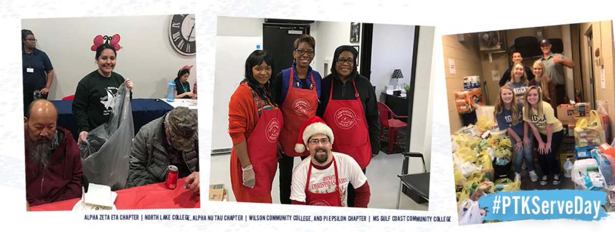 Did you notice our website banner? Our first ever #PTKServeDay  was a success – as chapters across the country served their #college campus &amp; local #community on March 2! Every week, we’ll highlight photos from their service projects on ptk.org website banner.